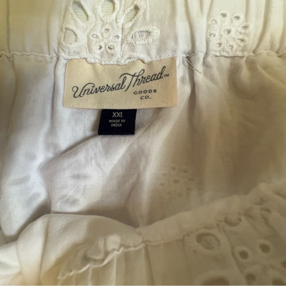Universal Thread White Eyelet A-Line Skirt - Picture 3 of 3